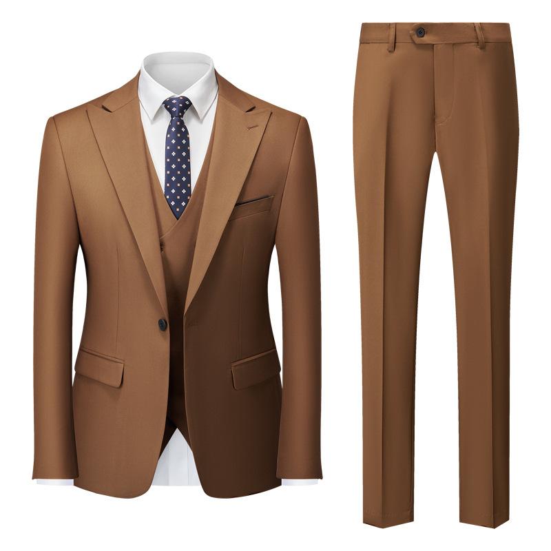 Herren Business Casual Anzug Hochzeit Bräutigam Anzug Herrenanzüge und Blazer XXXL khaki