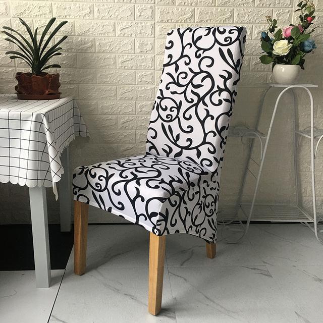Stuhlhusse mit hoher Rückenlehne und universeller hoher Elastizität, Jacquard, Größe M, XL, Stuhlhussen für Esszimmer, Küche, Büro, Zuhause, Maisflanell M Size (45-58cm)