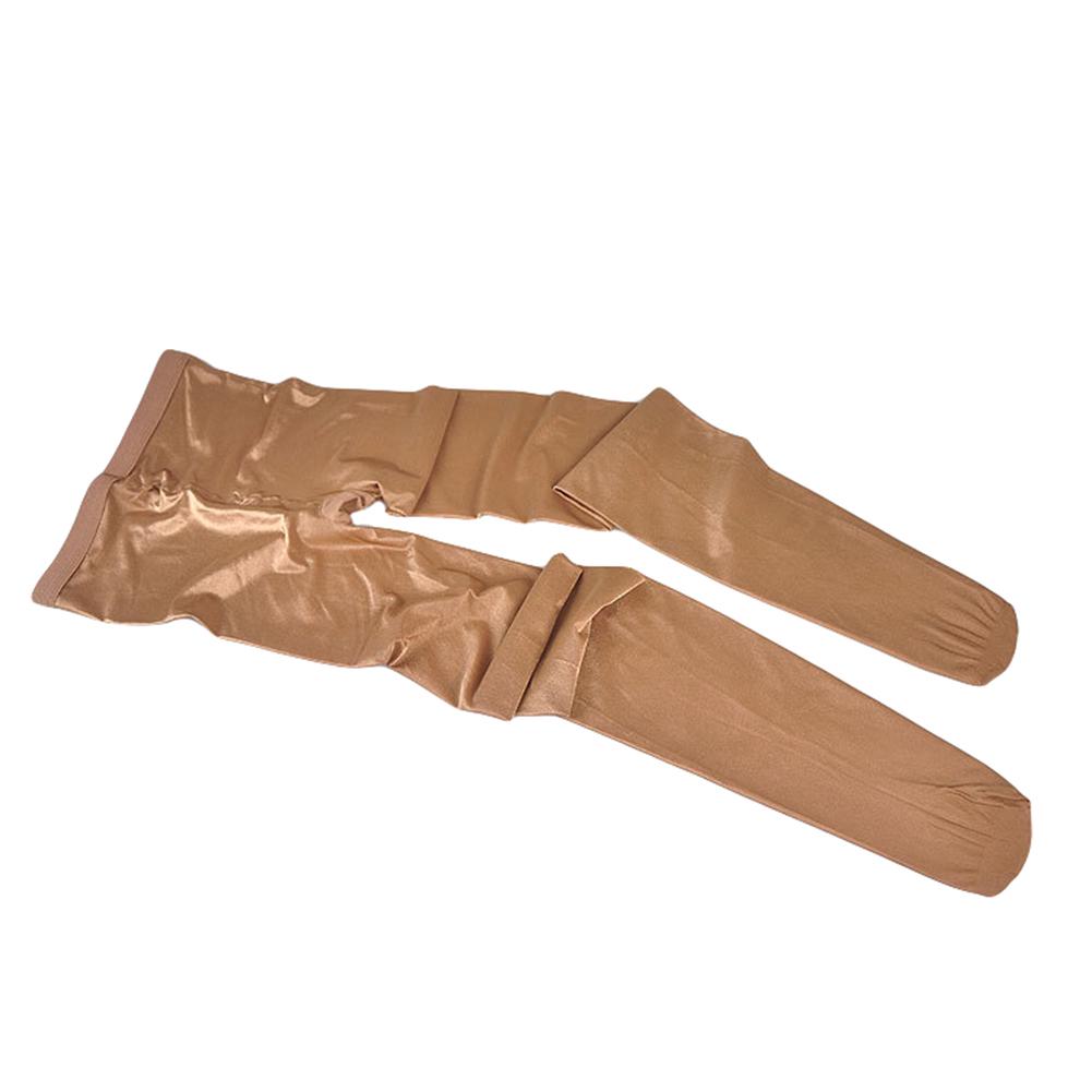 Frauen Mode glänzende Strumpfhosen Nacht Shop Bühne Performance Strumpfhosen Strümpfe kaffeebraun