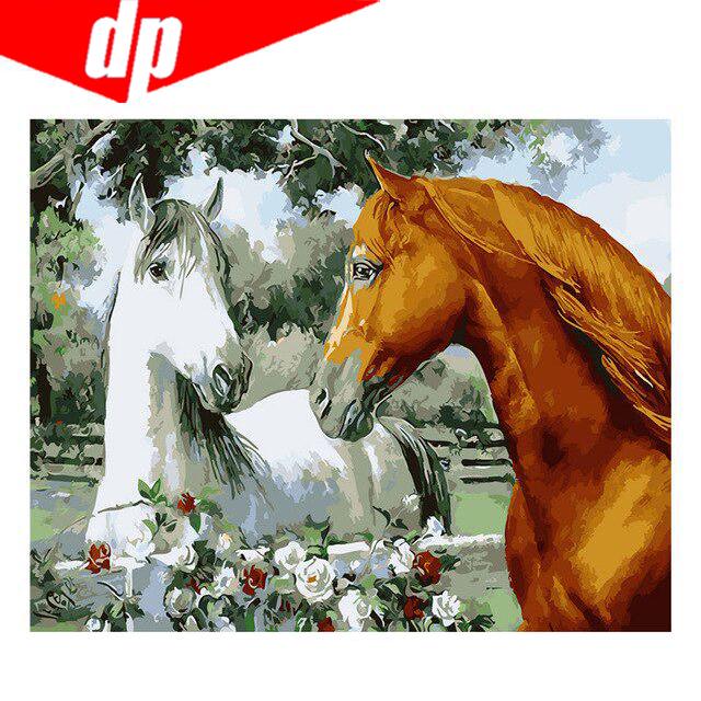 Pferd Diamant Stickerei 5D DIY Diamant Malerei Kreuzstich Bild voller runder Diamant 20X30