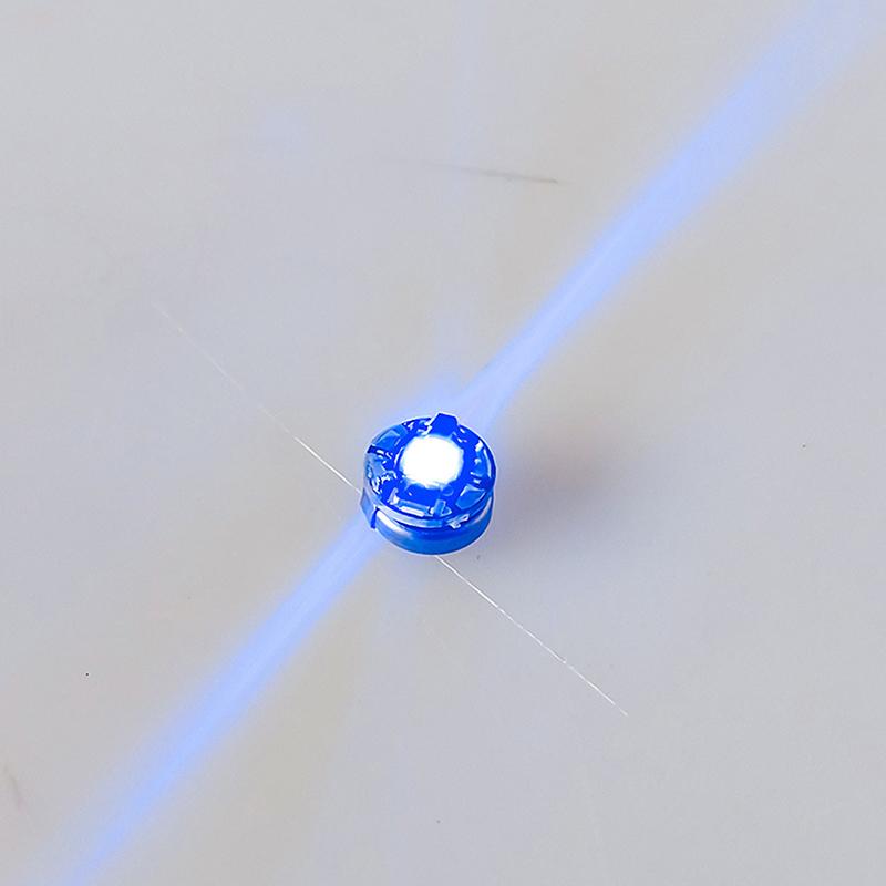 1 Stück Drahtloses LED-Modelllicht mit Batterien Druckknopf-Stil Miniatur-LED-Lampe für DIY-Modellbau Roboter/Autos/Hausdeko blau