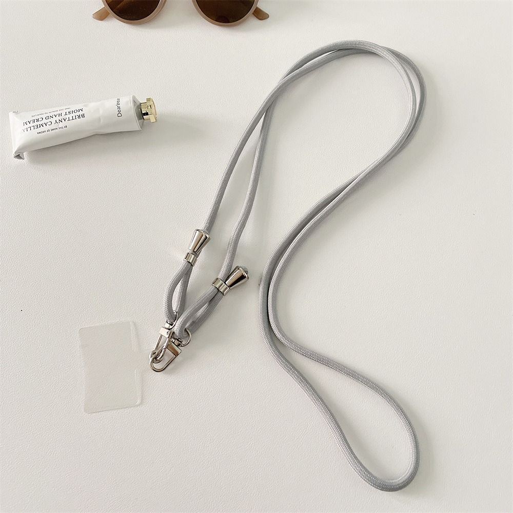Dichtung Nylon Langes Handy-Lanyard Handy-Umhängebänder Handy-Halskettenband Handy-Riemen grau