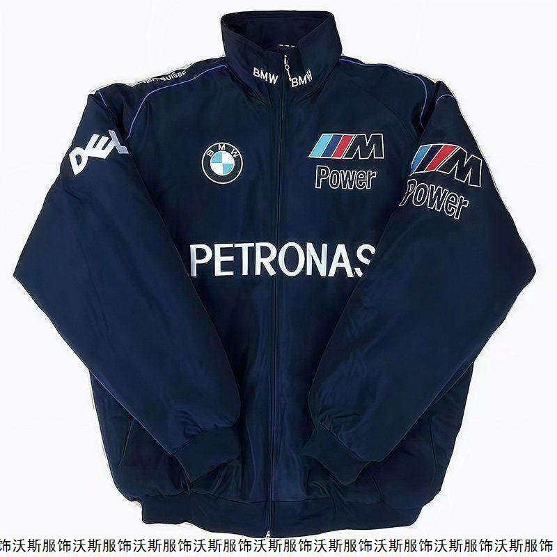 Herren Damen Motorrad Reitjacke Winddicht Lässig Baseball Stil Bestickt Oberbekleidung Large