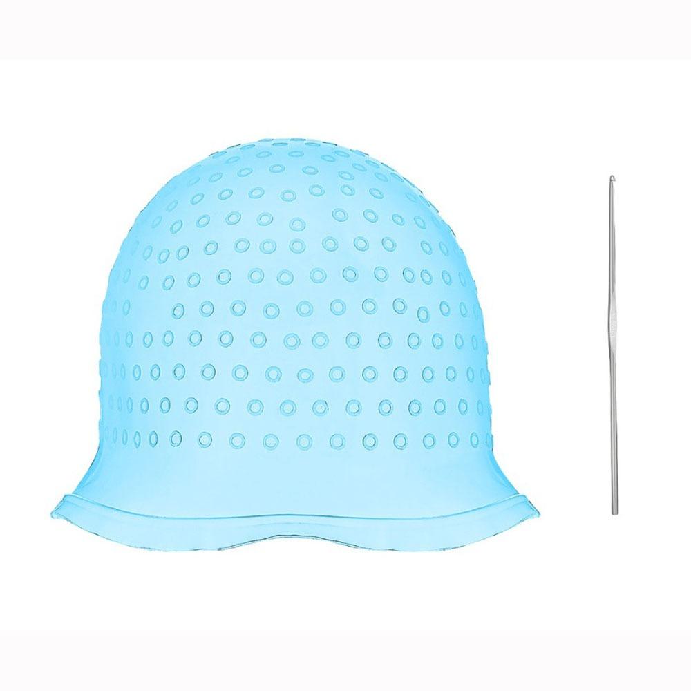 Mit Haken Haarfärbe-Highlighting-Kappe Silikon-Farbhut-Kappen Neue Haarfärbe-Zuckerguss-Kappe blau