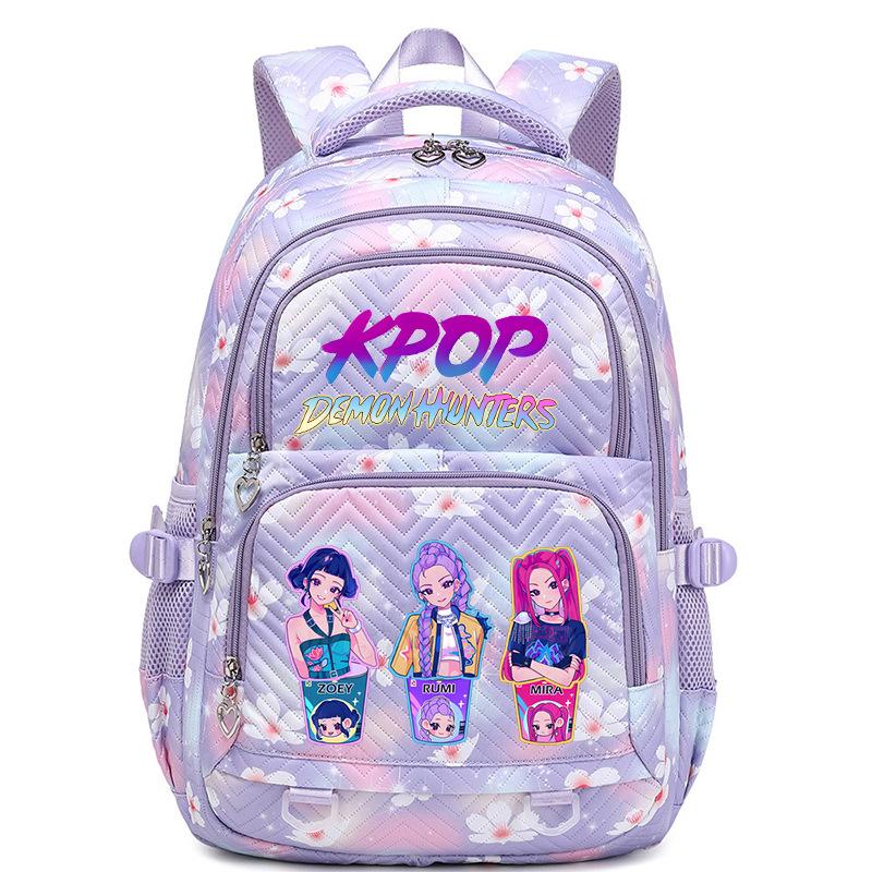 KPop Dämonenjäger Teenager Rucksack Huntrix Schülertasche Junge Mädchen Große Kapazität Kinder Rucksack 7
