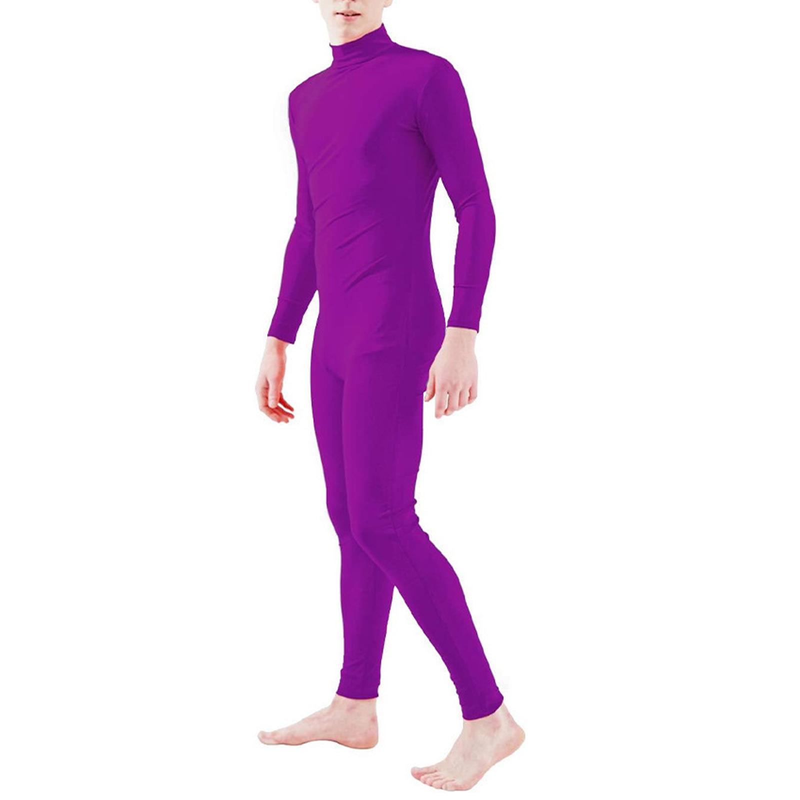 Anzug Cosplay Turnanzug Ganzkörperanzüge Greenscreen-Anzug Kostüme 130 violett