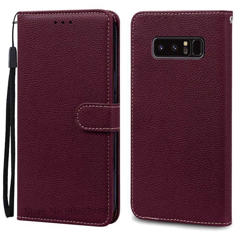 Note 8 Hülle für Samsung Galaxy Note 8 Hülle N950F N950 Brieftasche Leder Flip Hülle für Samsung Note8 Hülle Buch Cover Coque Fundas For Samsung Note 8 wein rot