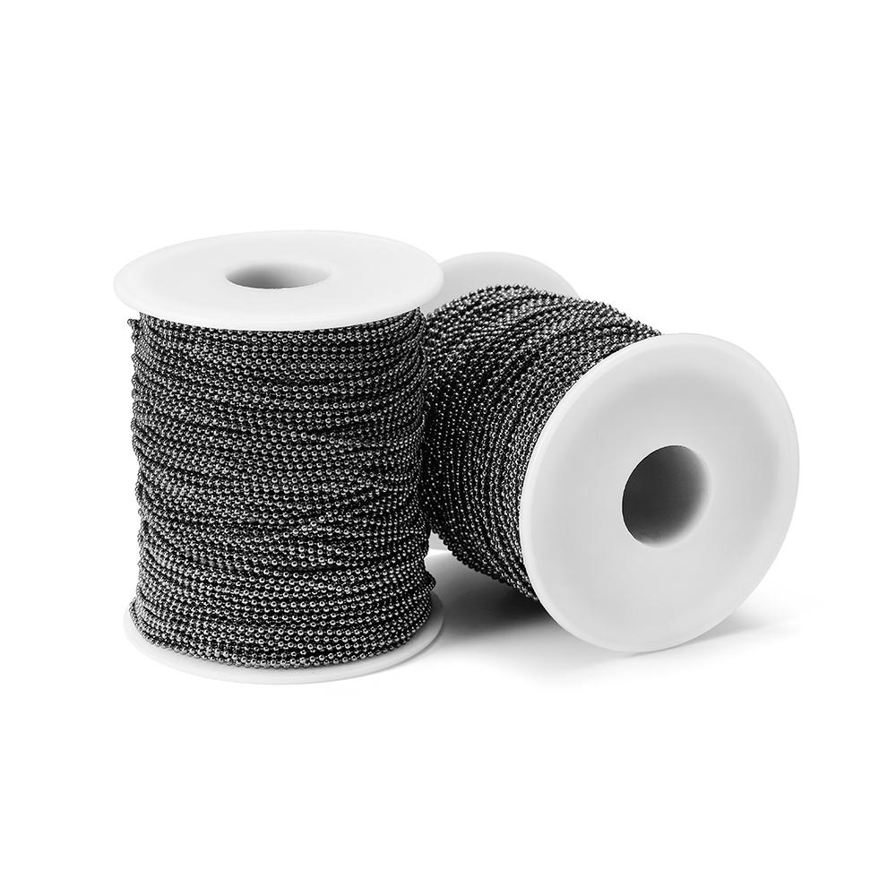 5 mt/los 1,5 2 2,3mm Gold Farbe Kupfer Konfrontiert Kugel Perlen Ketten Runde Perlen Ketten für DIY Schmuck machen Halskette Armband 1.5mm