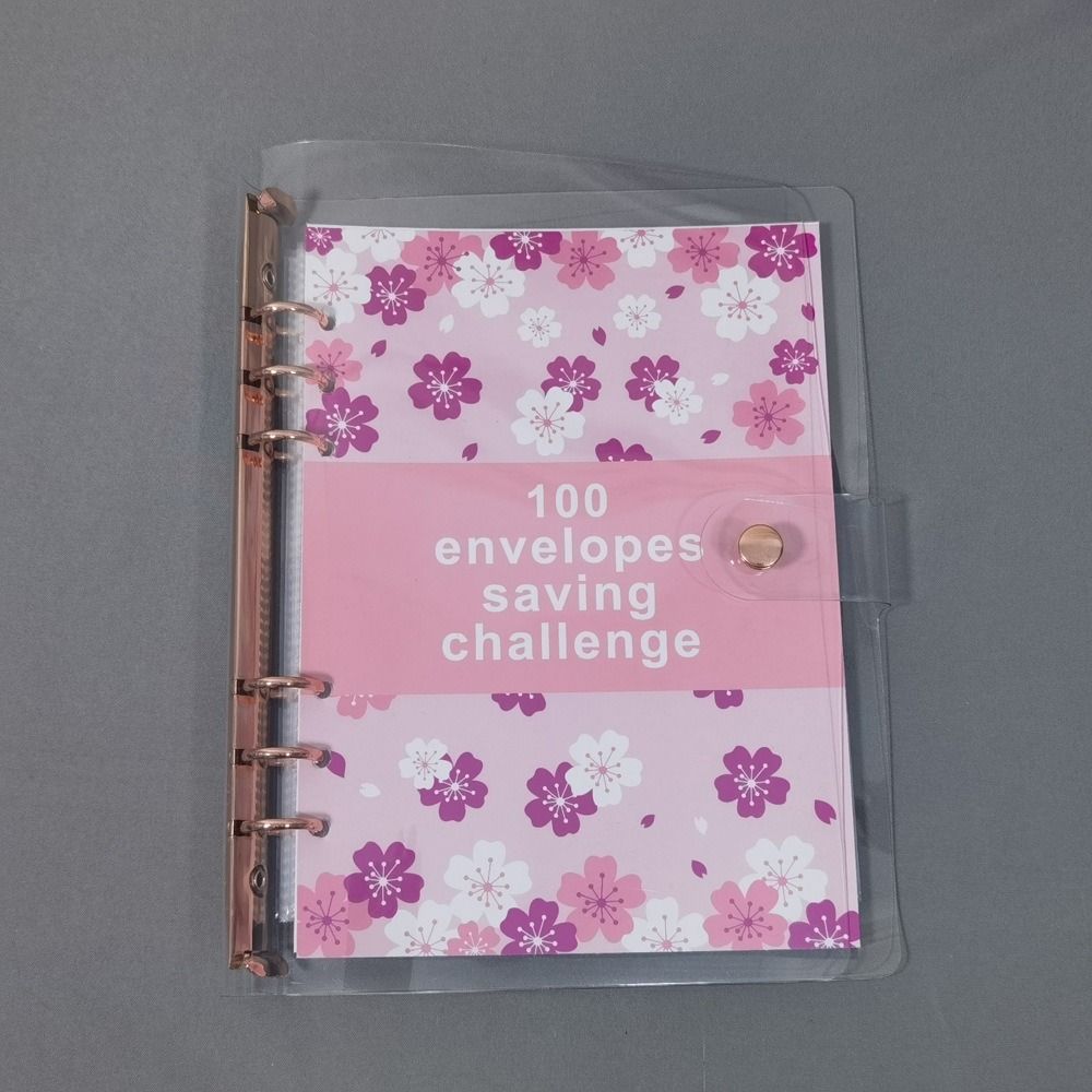 Geldspar-100-Umschläge-Challenge-Ordner 100 Umschläge A5 Budget-Ordner Set Besonderes Geschenk rose gold