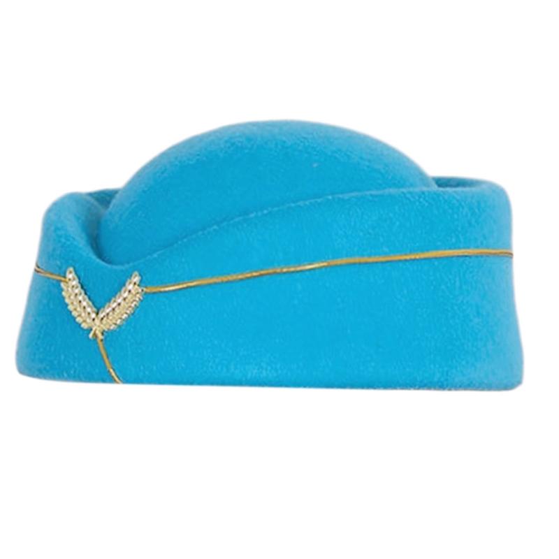 Stewardess-Hut, Stewardessen-Hut, Baskenmütze, Partygeschenke, Hüte, formelle Uniform, Kappen, Zubehör für Frauen, Party, Cosplay see-blaue