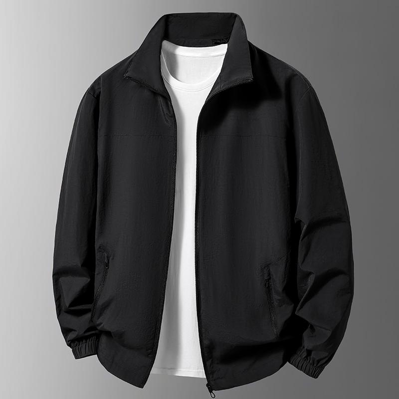 5XL 6XL 7XL 8XL Jacke Herren Herbstmäntel Männliche Kleidung Jacke Tragen Herren Jacke Freizeit-Oberbekleidung Wasserdicht Korea Japan Übergröße M schwarz
