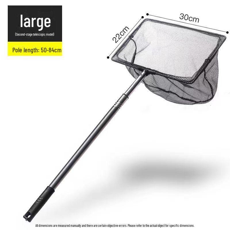 Ausziehbarer Aquarium-Kescher aus Edelstahl für Goldfische und Zierfische large size, 130 pieces