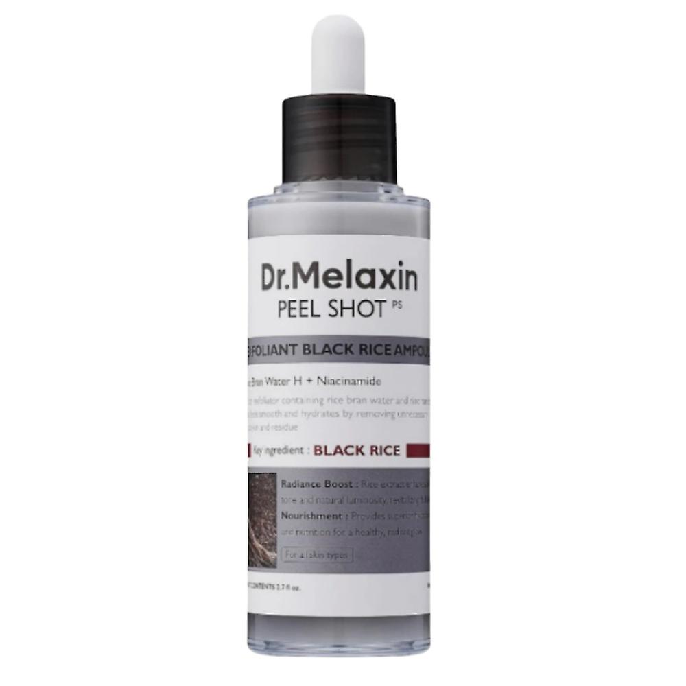 2 Stück Dr.Melaxin PEEL SHOT GLOW Peeling Reis Ampulle (WEISSER REIS/SCHWARZER REIS) 80 ml 1pc Black