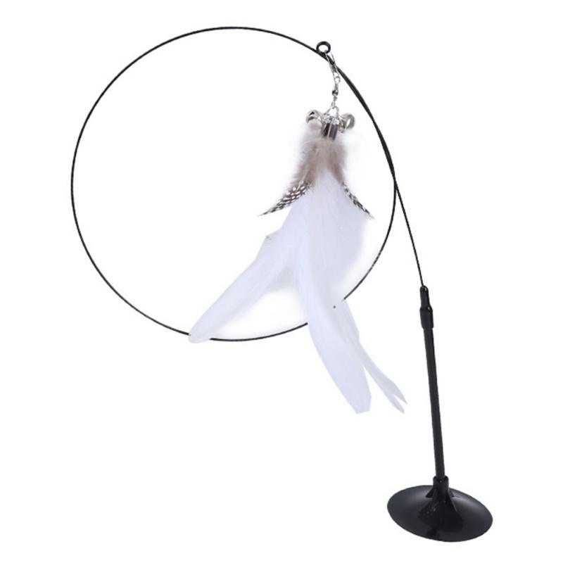 Katzenstab, Katzen-Teaser, Simulationsmaus, interaktives Spielzeug, lustige Federmaus mit Glocke für Kätzchen, Spielstab mit Sauger, Spielzeug, Katzenzubehör