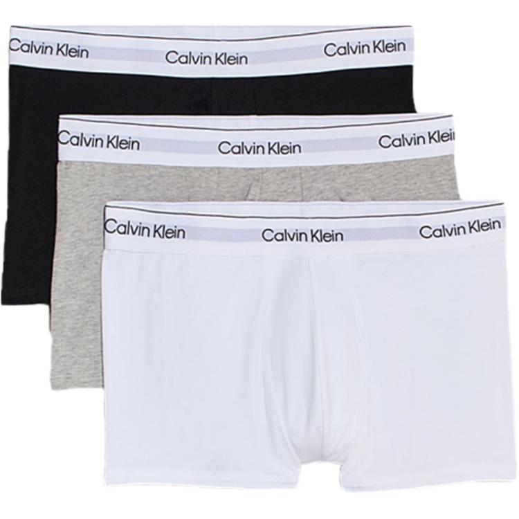 Calvin Klein Buchstabenprint Bequeme Einfache Mid-Rise Slips 3er-Pack Herren Unterwäsche LV00NB4392-MP1 L