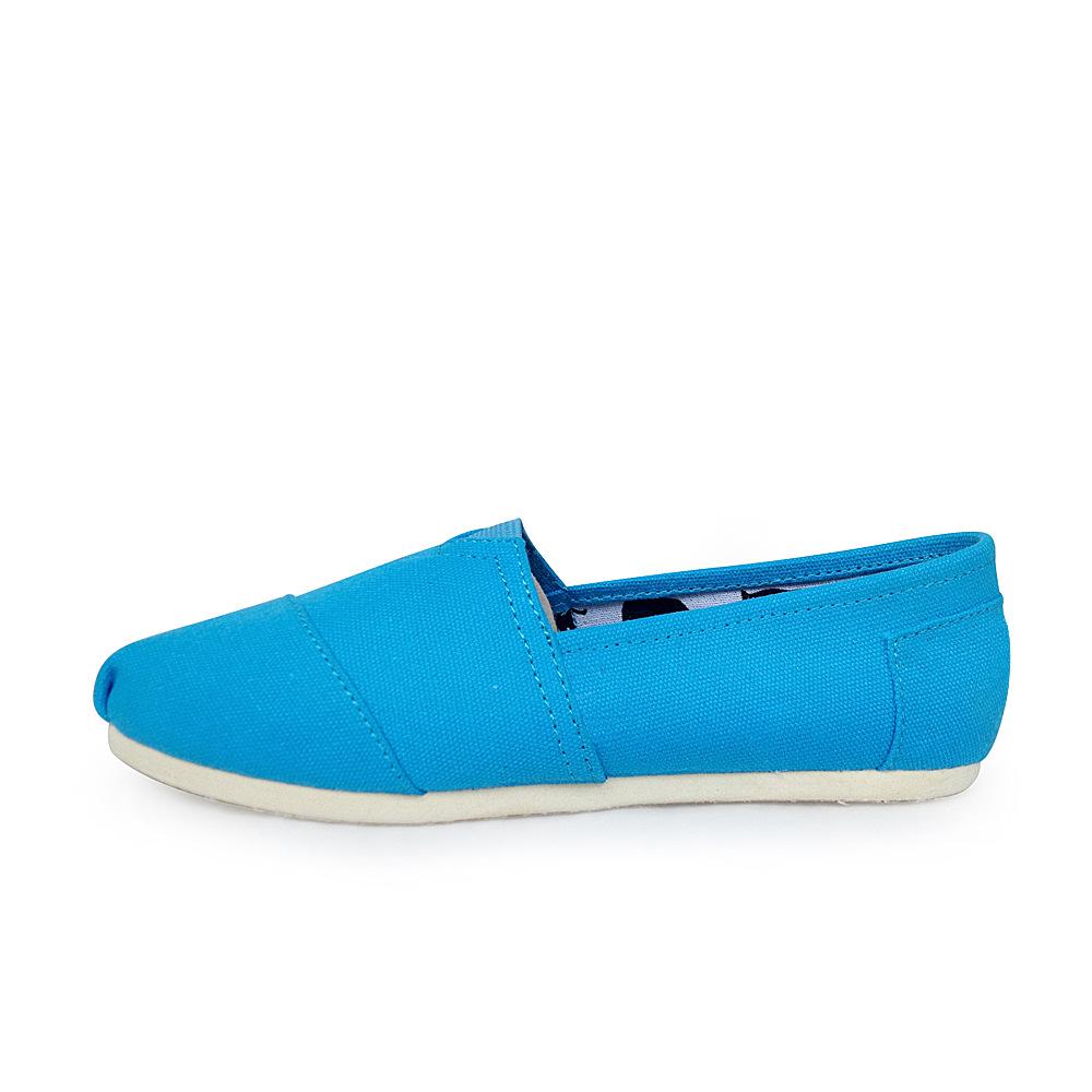 Neue 2025 Canvas-Schuhe Herren- und Damen-Slipper einfarbig Toms-Schuhe Thomas Stoffschuhe Mary-Schuhe bequem und vielseitig 42 himmelblaue