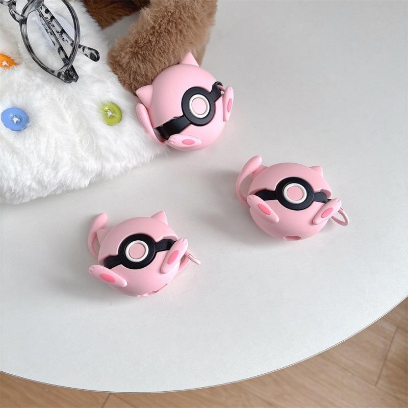 Für Airpods 4 Hülle 2024, Pokemon Pink Mew Ball Stoßfest Schutz Silikon Kopfhörerhülle Für Airpods Pro 2 Hülle Mädchen Kinder for airpods 4 2024