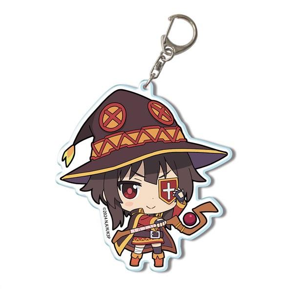 Anime KonoSuba Acryl Schlüsselanhänger Anhänger Tasche Auto Schlüsselanhänger Handy Zubehör Geschenk Freund Weihnachten Geschenke 6 cm black