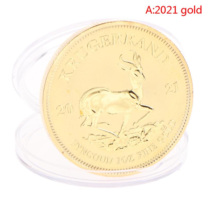 1974/1978/2021 Südafrikanischer Krügerrand Goldmünze Goldmünze Replik Cosplay Prop beige