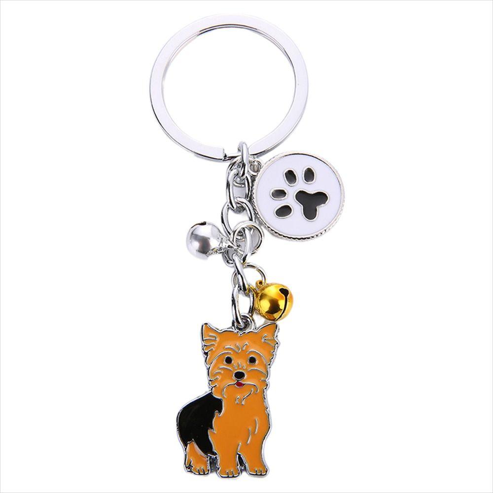 Emaille Golden Retriever Tier Glocke Malteser Hund Anhänger Haustier Schlüsselanhänger Hund Schlüsselanhänger Haustier Schlüsselanhänger Yorkshire