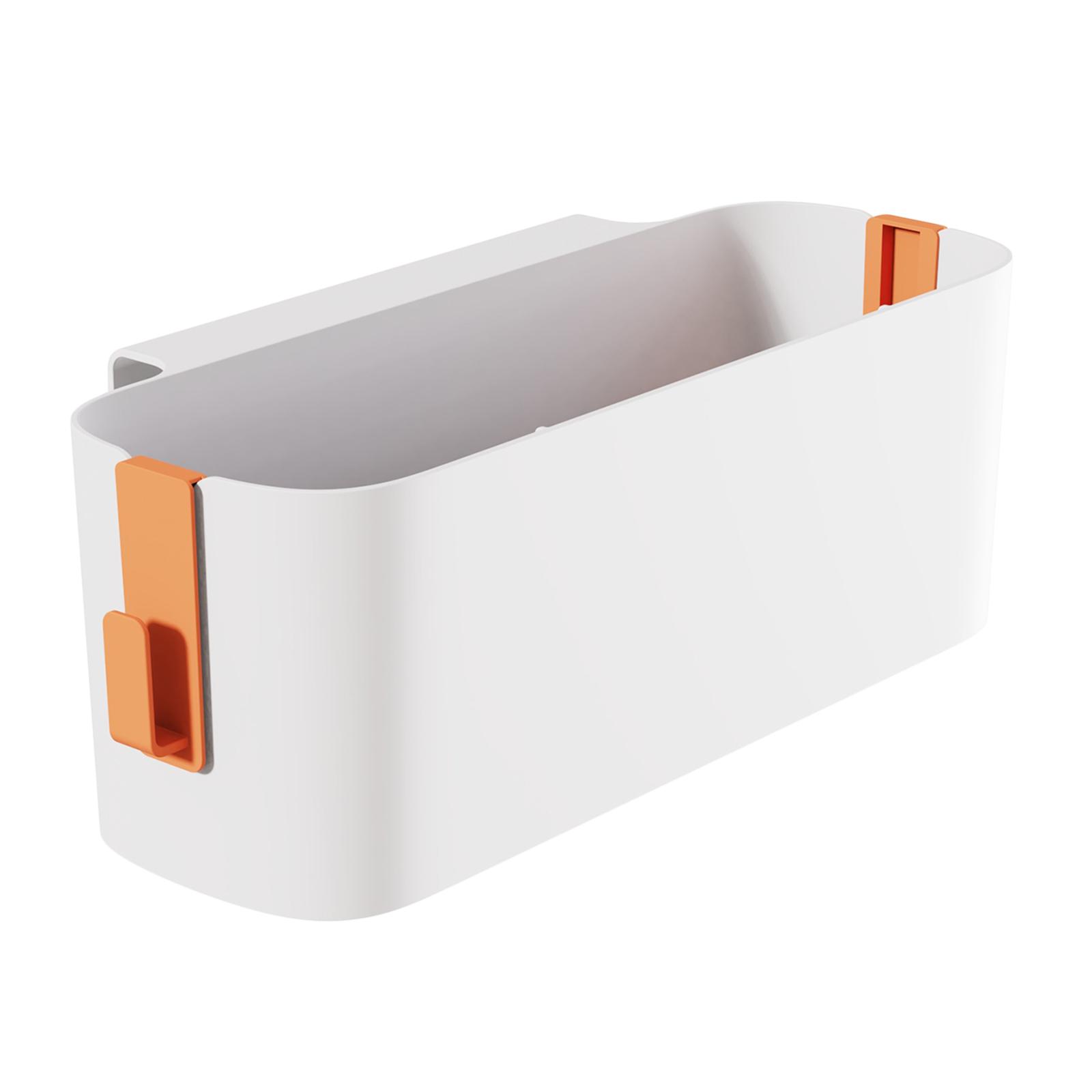 Nachttisch-Hängeregal-Organizer, Bett-Organizer, Korb mit 2 Haken, Babybett-Regalhalter orange