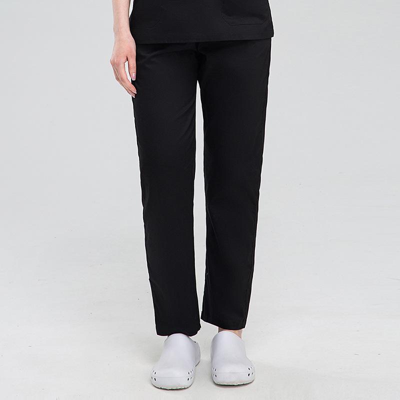 Unisex-Peelinghose mit elastischem Bund und Kordelzug und drei Taschen, Krankenschwester, Kosmetikerin, Labor, Scrubs, Pet Shop, Arbeitskleidung XL schwarz