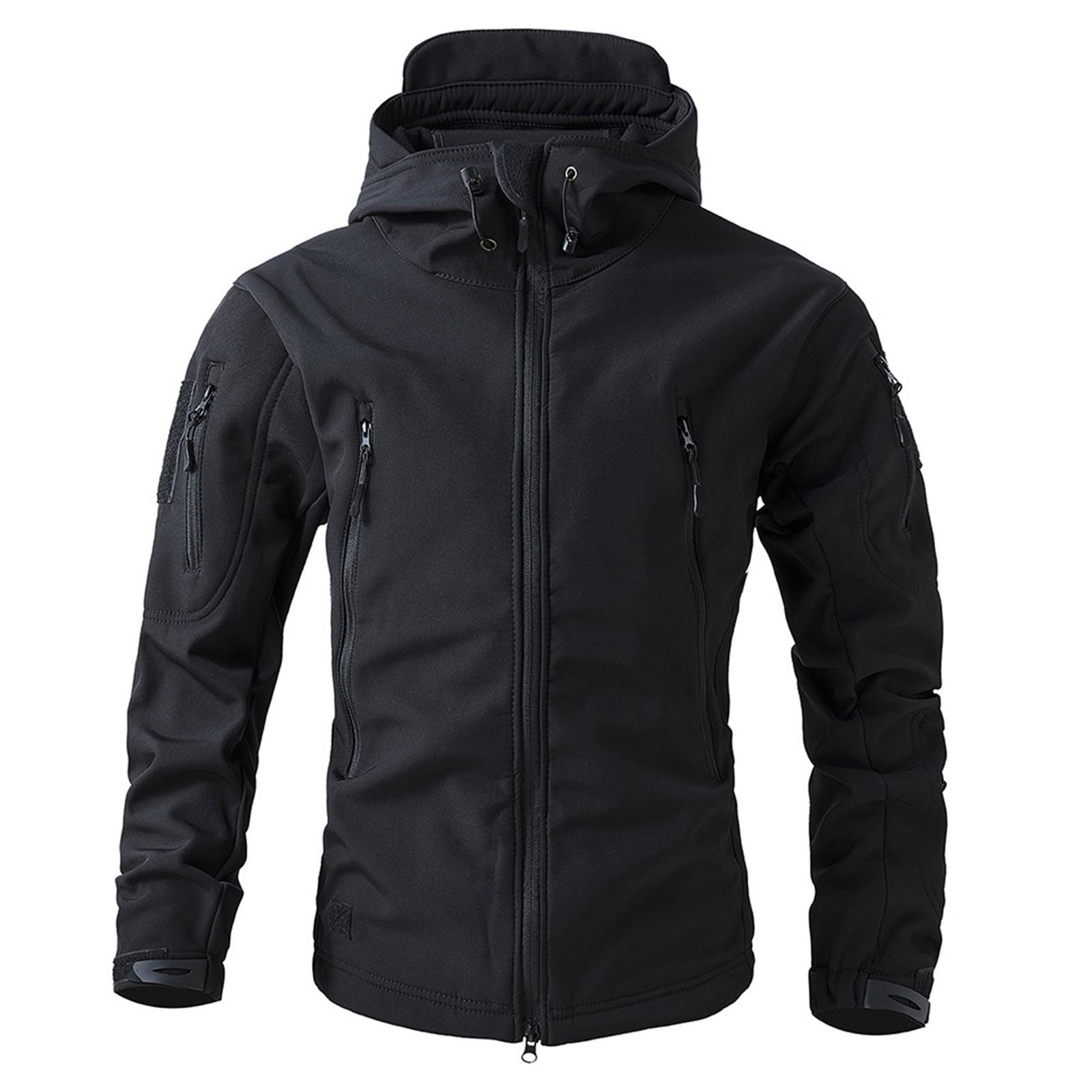 Herren Winter Camouflage Jacken Herren Mode Trend Jacken Atmungsaktive Winddichte Jacken Outdoor Sport Jacken M schwarz