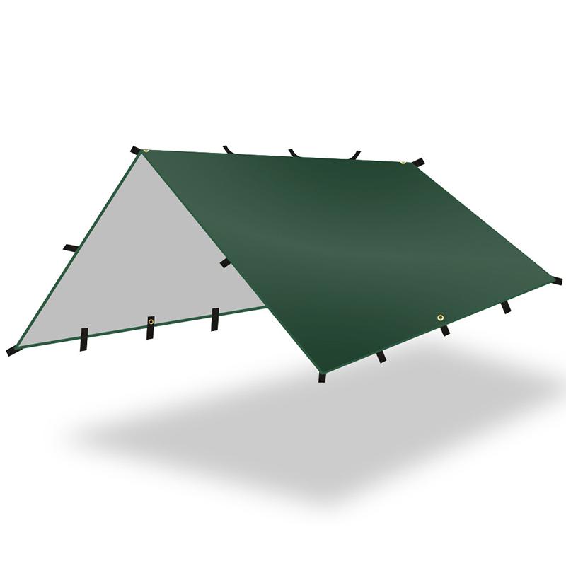 4x4m 4x3m 3x3m Tarp Zelt Wasserdicht Camping UV Schutz Outdoor Wandern Rucksackreisen Zelt Tarp Camping Tourist Strand Sun Shelter 3*4m grün