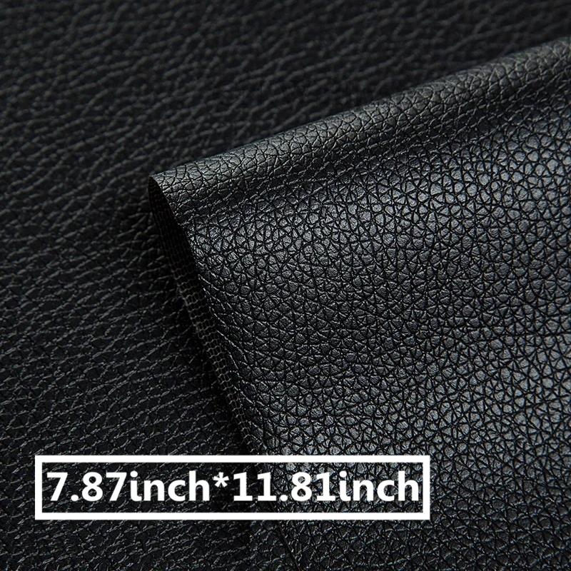 Reparaturflicken, selbstklebend, Leder, PU-Leder, Stoffaufkleber für Leder, Kleidung, Sofa, Autositze, Möbel, Taschen, Reparatur, klebrig 25cm*30cm schwarz