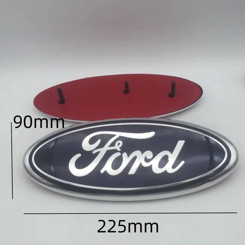 Autoaufkleber für Ford 1 Stück 3D blau für Ford Auto Front Kopfhaube Motorhaube Emblem Hinten Heck Stoßstange Kofferraum Lenkrad Abdeckungen Aufkleber