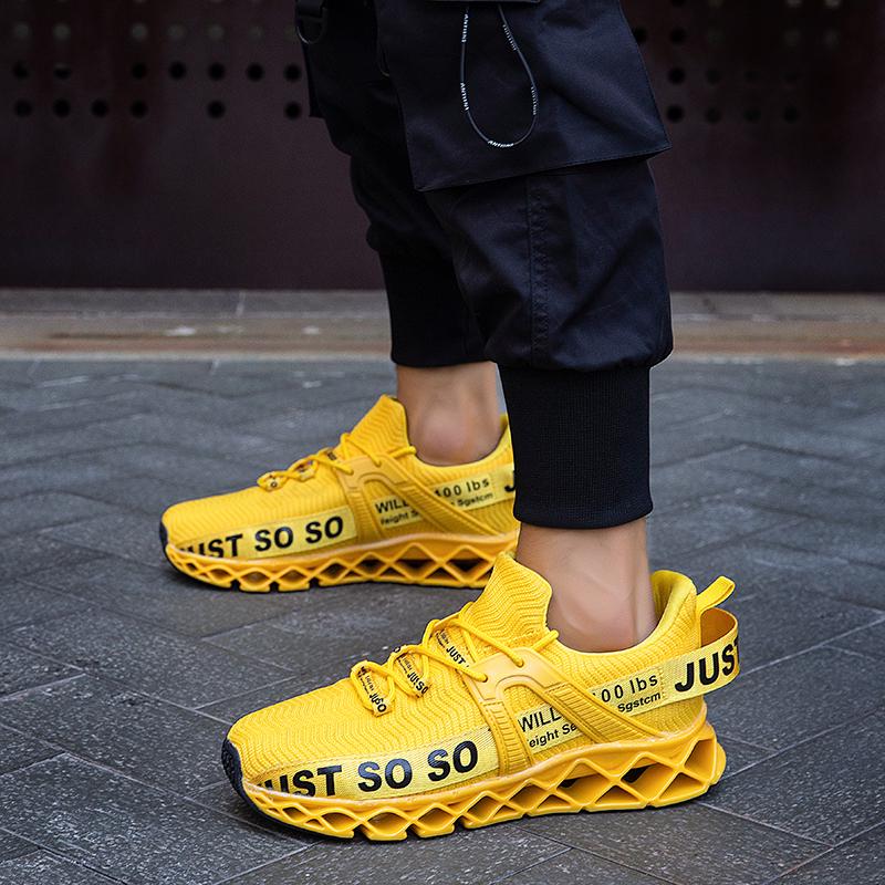 Schuhe für Herren, Sneakers, lässige Herrenschuhe, atmungsaktive Herren-Tennisschuhe 47 gelb