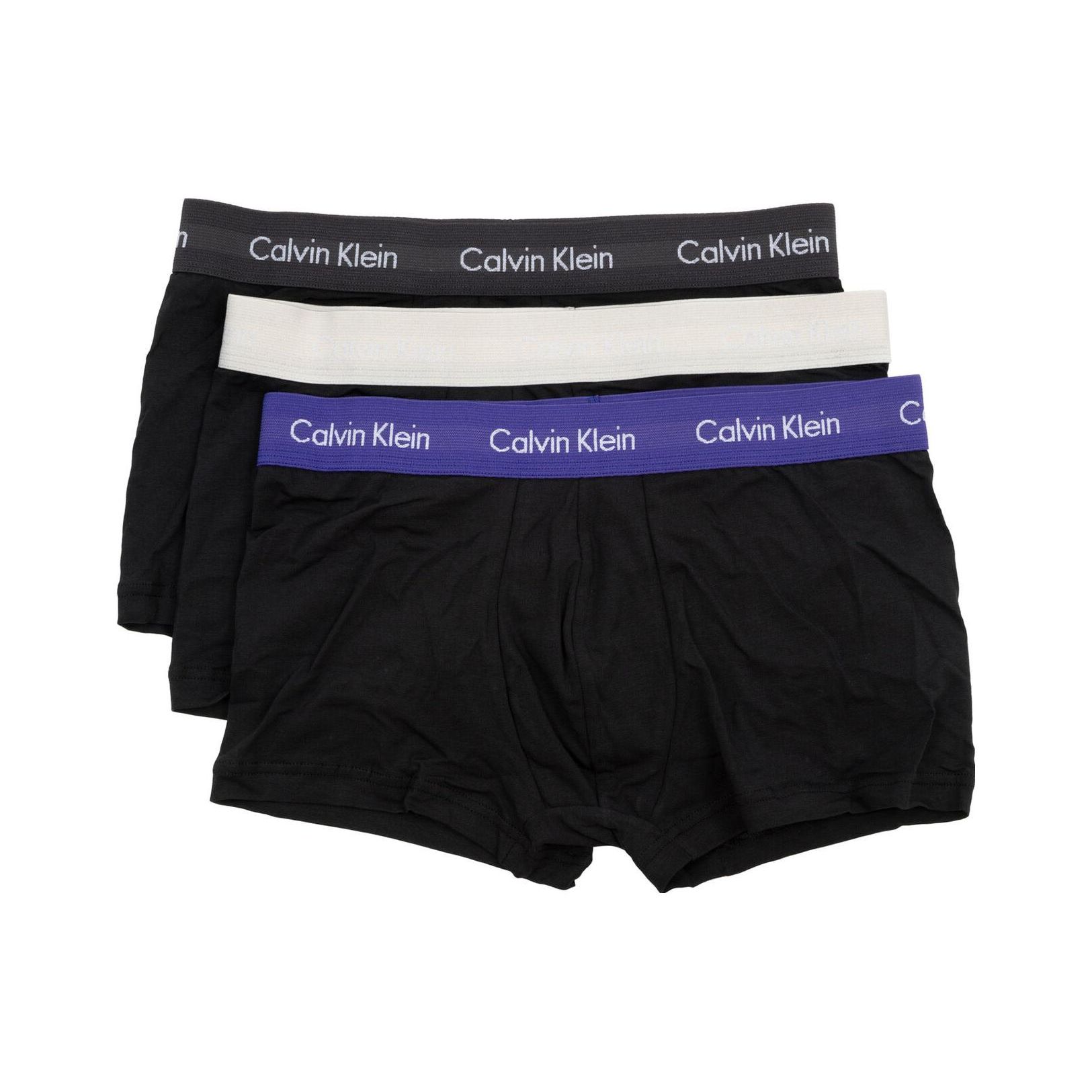 Calvin Klein Boxer-Briefs mit Buchstaben-Print und elastischem Bund, 3er-Pack, Herren-Unterwäsche, Schwarz U2664GH4X S