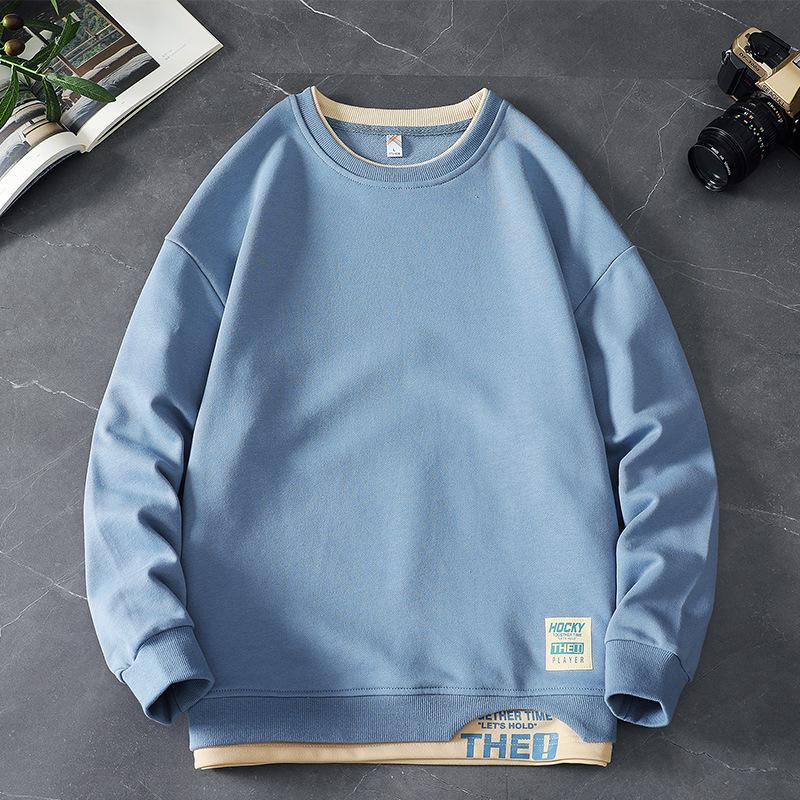 8XL Große Größen Mode Pullover Herren Herbst und Winter Pullover Herren Plus Size Tops Paare tragen Sport lose Pullover 8XL blau