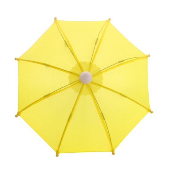 Zubehör Regen Mini Solider Schirm Spielzeug Mädchen Puppe Farbe Perlen Kinder Geschenk Spielzeug Hobbys KTB gelb
