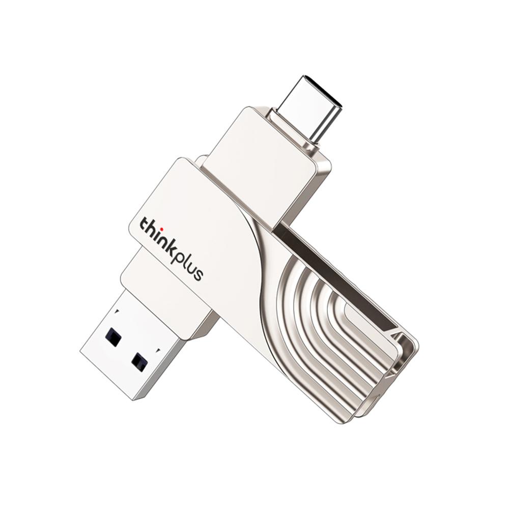 Lenovo thinkplus Typ-C USB3.0 Mobiltelefon U Disk TPCU301 Dual-Port-Mobiltelefoncomputer 32GB silber