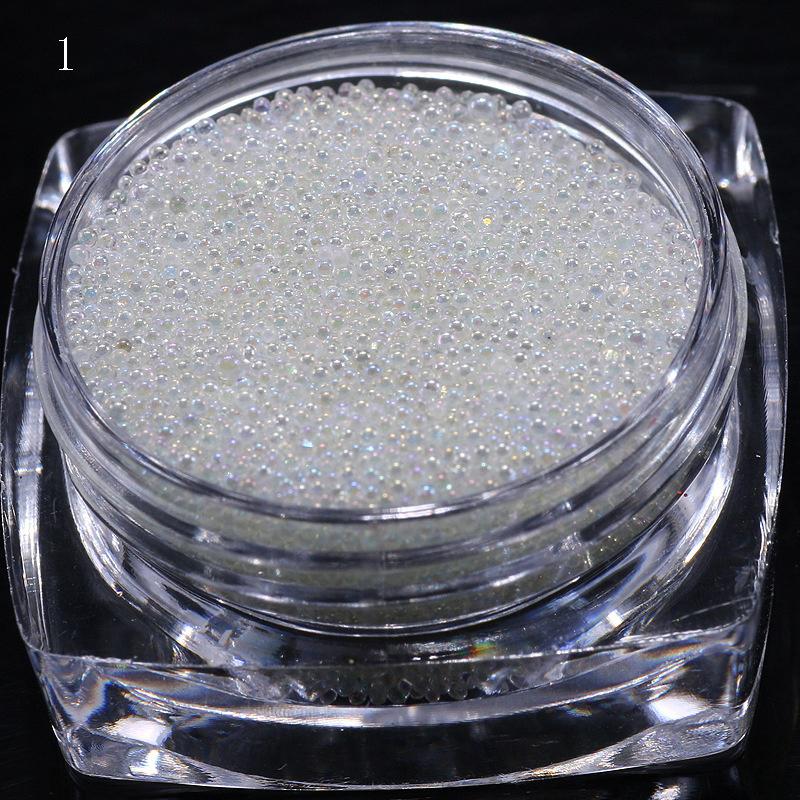 Transparent AB Kaviar Mini schimmernde Perle Nailart Deko Kristall Nailart Deko No.1