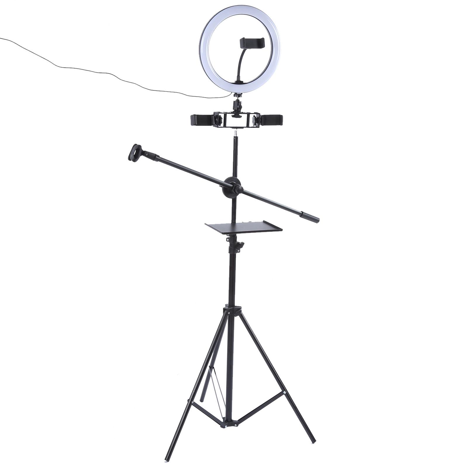 UN‑700 LED-Ringfülllicht, dimmbare Fotografie-Selfie-Lampe mit Stativ-Ringlicht