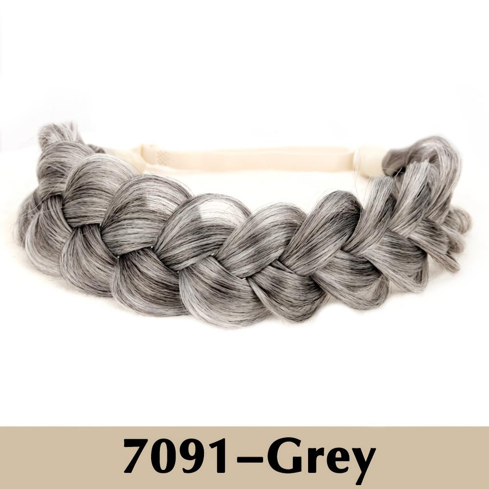 Breiter Fischschwanz, geflochtenes synthetisches modisches Haar-Stirnband, Haarverlängerung, verstellbar, gedreht, elastisch, für Frauen