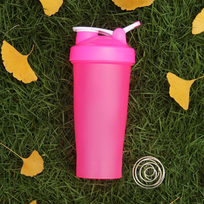 600ml Übung Shaker Tasse Fitness Tasse Milchshake Tasse Protein Pulver Shaker Tasse Mischen Tasse 601-700ml rosa