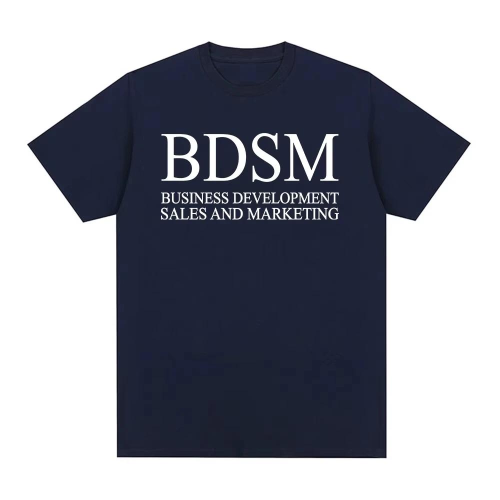 BDSM Business Development Vertrieb und Marketing T-Shirt Herren Damen Mode Harajuku Männliches T-Shirt Hohe Qualität Baumwolle Lässiges T-Shirt M schwarz