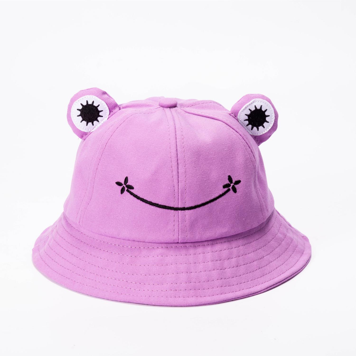 Frühling Herbst Mode kinder Hut Mode Koreanische Frosch Fischer Hut Verkauf Nette Student Sonnenschirm Kappe 52-54cm violett