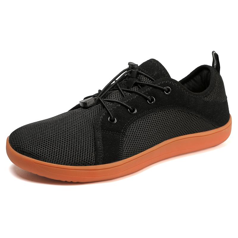 Breitere Unisex-Schuhe, atmungsaktives Mesh, Herren-Barfußschuhe mit breiter Spitze, Marken-Flats, weiche Sohle ohne Sprengung, breitere Zehen-Sneakes, große Größe 36