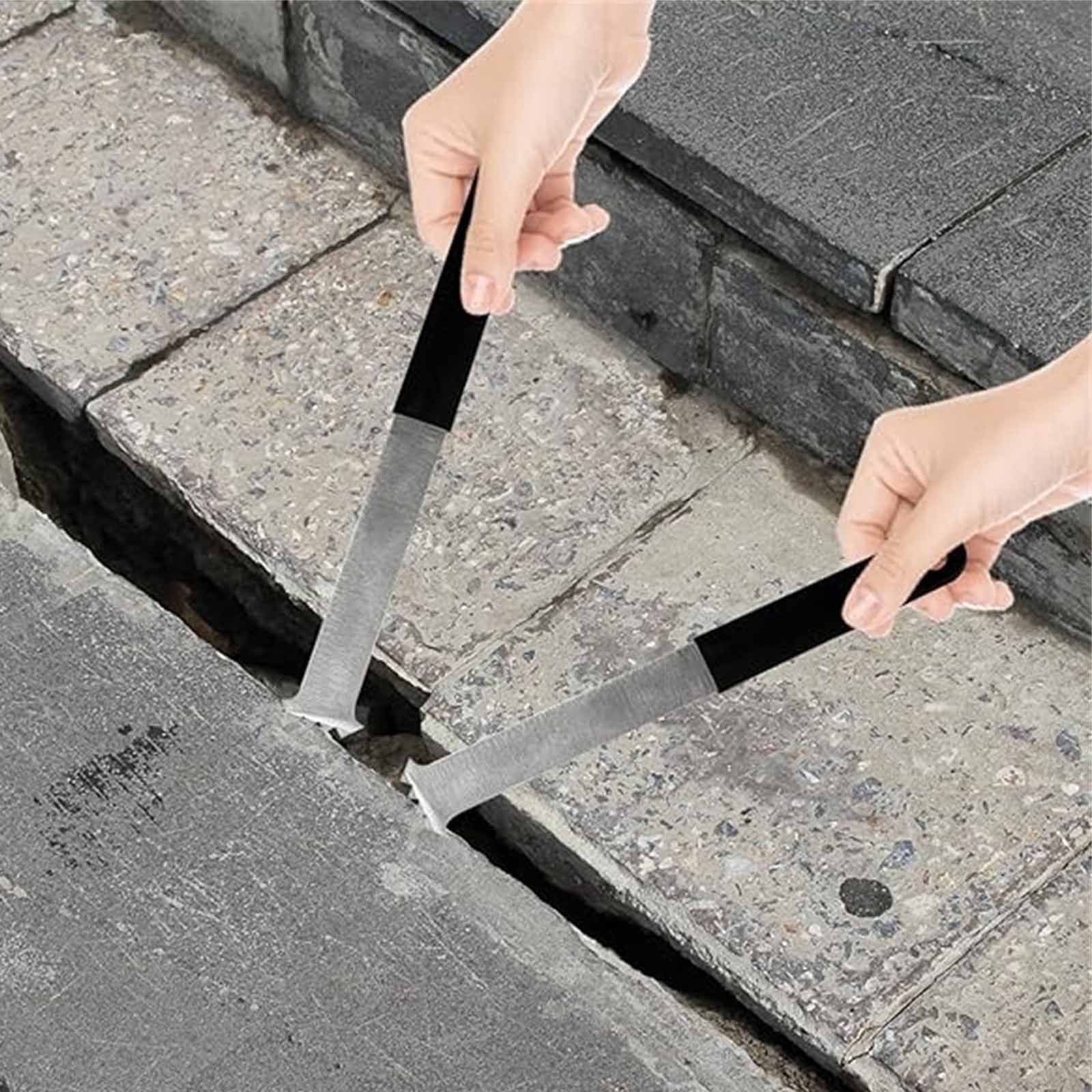Pflasterentferner-Werkzeugset – Werkzeuge zum Zerlegen von Ziegeln für den einfachen Austausch von Garten-, Terrassen- & Pflastersteinen One Size schwarz