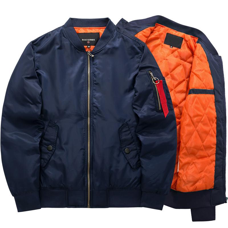Marke Herren Casual Jacke Große Größe Männer Pilot Bomber Jacke Männlichen Plus Größe XXXL blau