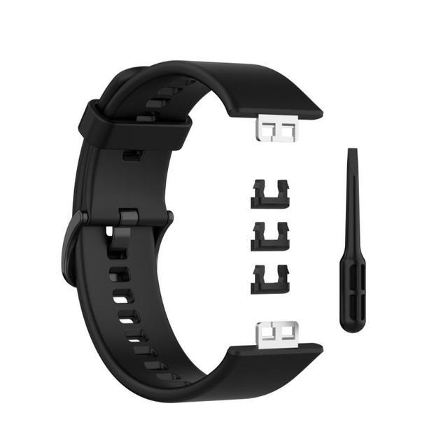 Für Huawei Uhr Fit Silikon Ersatz Armband Armband Uhr Band Für Huawei Fit TIA-B09/TIA-B19 Sport Handgelenk strap armband Huawei watch Fit schwarz