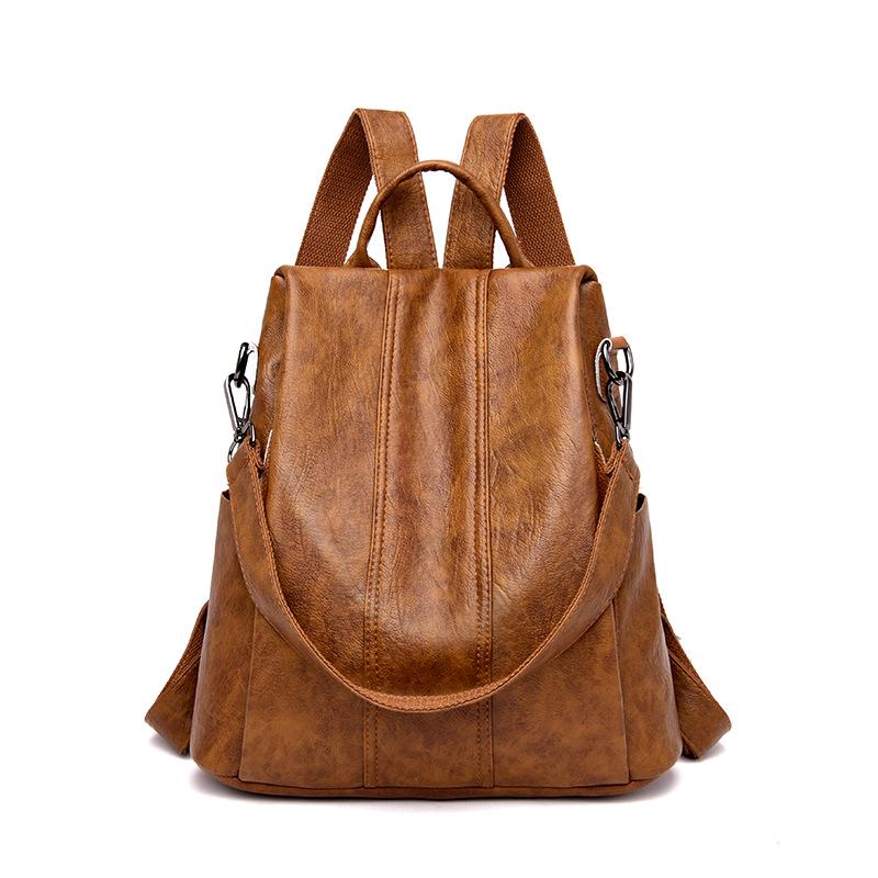 Frauen Tasche Rucksack Weibliche Schulter Tasche Anti-diebstahl Rucksack Mode Casual Student Rucksack gelb