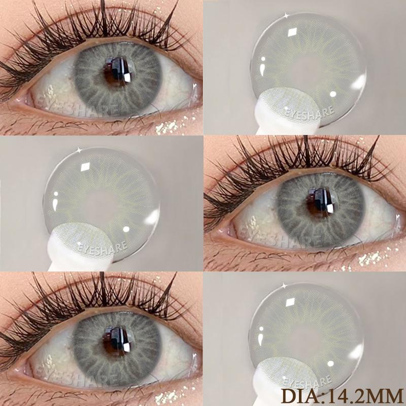 EYESHARE NEU 2 Stück Farbige Kontaktlinsen für die Augen Blaue Kontaktlinsen Jährliche modische blaue Kontaktlinsen Farbige Augenkontaktlinsen Augen-Make-up