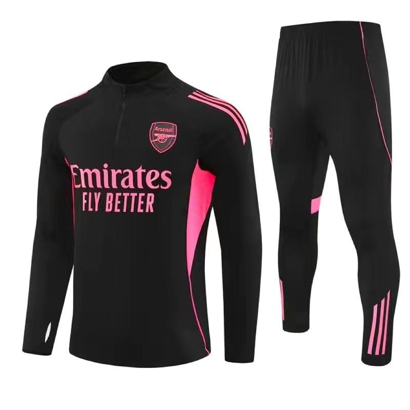 Herbst und Winter Heißes Manchester United Trainings Trikot Arsenal Langarm Halber Reißverschluss Fußball Trikot Kinder Anzug Erwachsenen Anzug XXL(195-210)cm