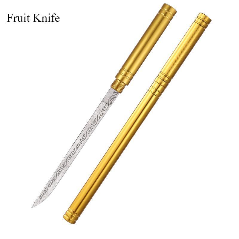 Overlord Stick Mini Edelstahl Obstschäler Haushalt Tragbares Teemesser Kreatives kleines gerades Messer gold