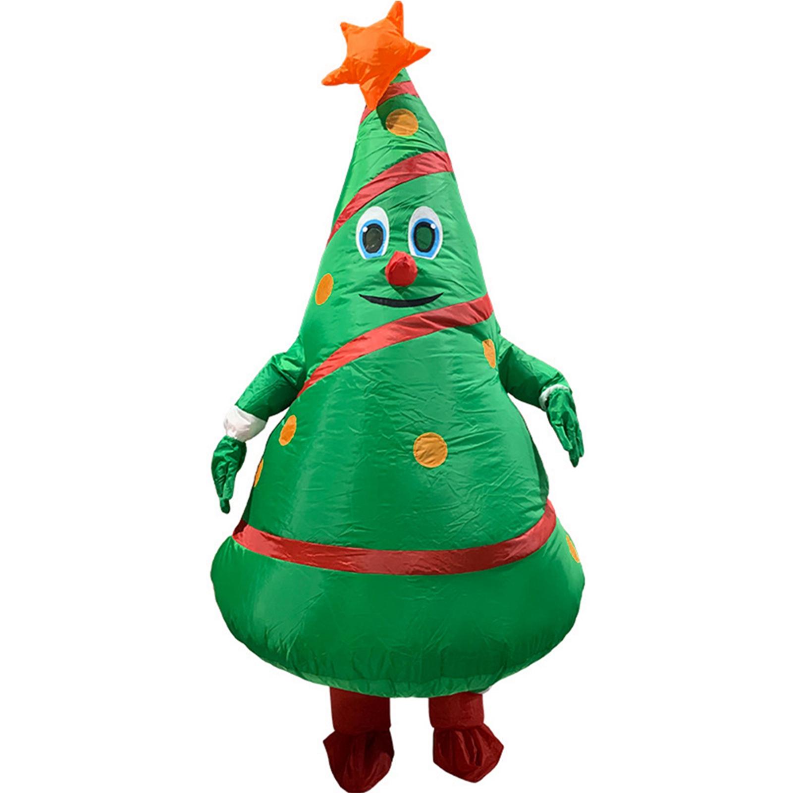 Weihnachten Cartoon Puppe Kostüme Air Modell Aufblasbare Weihnachtsbaum Kleidung Lustige Dress Up Requisiten
